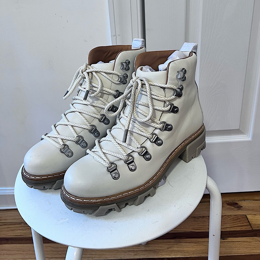Rag & Bone Shiloh Hiker Boots Cream